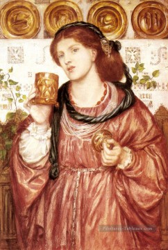 La Loving Cup préraphaélite La Confrérie Dante Gabriel Rossetti Peinture à l'huile